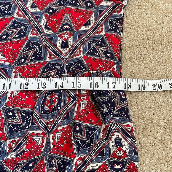 Anthropologie Paper Crown Efflorescence Swing Smock Dress Red Women’s Size PS - Picture 8 of 10